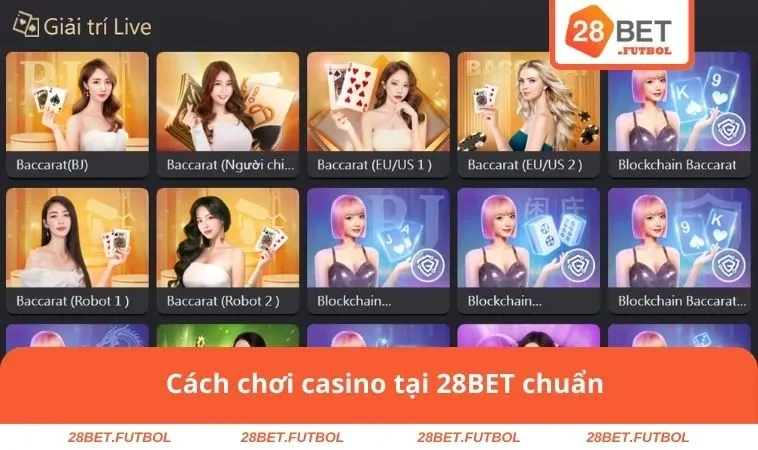 Casino 28BET 3 Cách chơi casino tại 28BET chuẩn