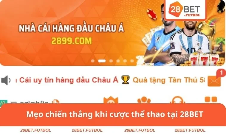 Thể Thao 28BET 3 Mẹo chiến thắng khi cược thể thao tại 28BET