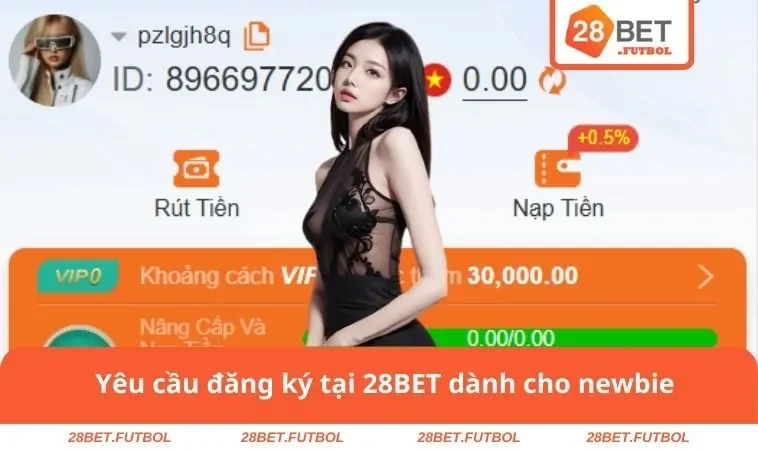 Đăng ký 28BET 1 Yêu cầu đăng ký tại 28BET dành cho newbie